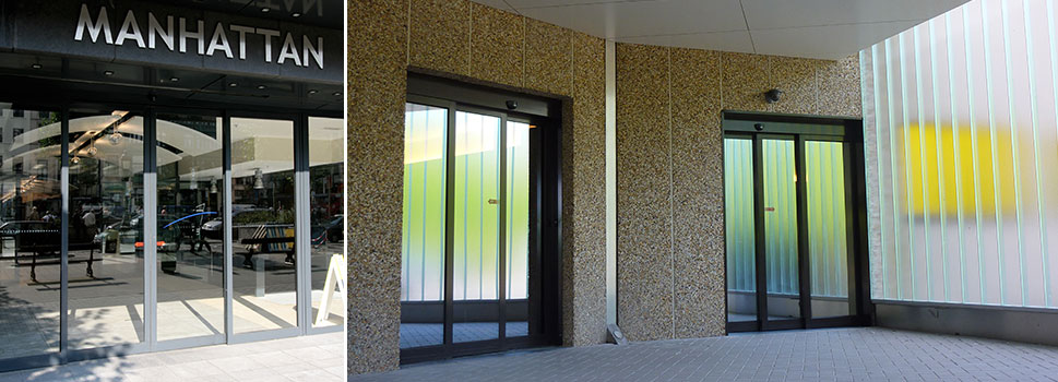 Mewald Tormax automatische Schiebetüre Teleskop als Ein- und Ausgang.