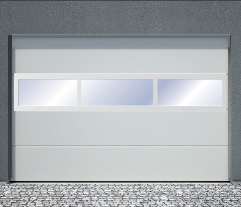 Mewald-Garagentore-Fenster-Lichtband-Verglasung-Aluminium-rechteckig-