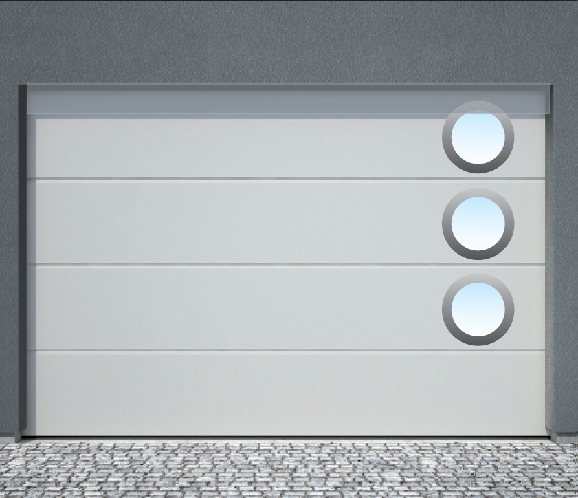 Mewald-Garagentore-Fenster-Verglasung-edelstahl–rund