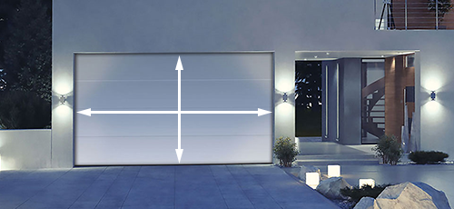 Tor-Abmessungen-Pfeile